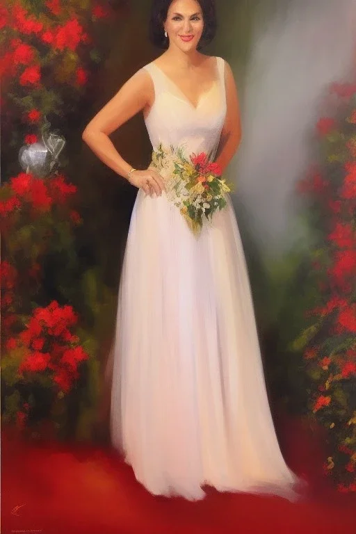 Full body portrait, painting, medium shot lady SouthernBelle