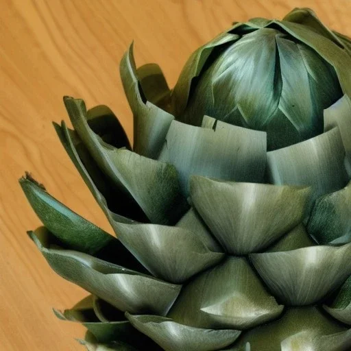 A photo of a artichoke-infused robot