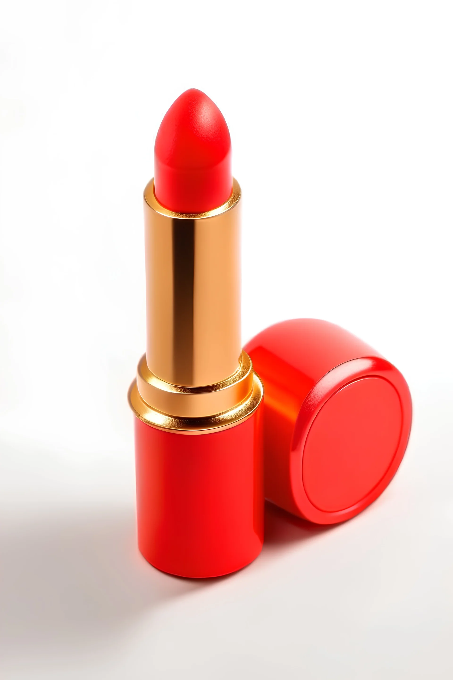 matte lipstick red in a golden paking