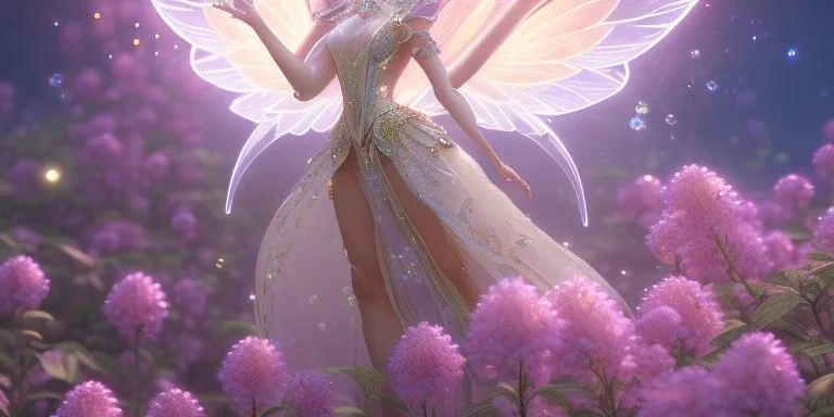 crystal subtle flower in a galactic ambiance beautiful fairy, transparent, delicate colors, in the foreground, full of details, smooth，soft light atmosphere, light effect，vaporwave colorful, concept art, smooth, extremely sharp detail, finely tuned detail, ultra high definition, 8 k, unreal engine 5, ultra sharp focus