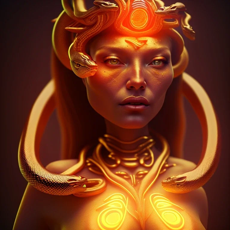 hot snake goddess, by Mahmoud Sai, Cartographic, Circuitry, Golden Hour, Closeup-View, 16k, Lumen Global Illumination, Diffraction Grading ,