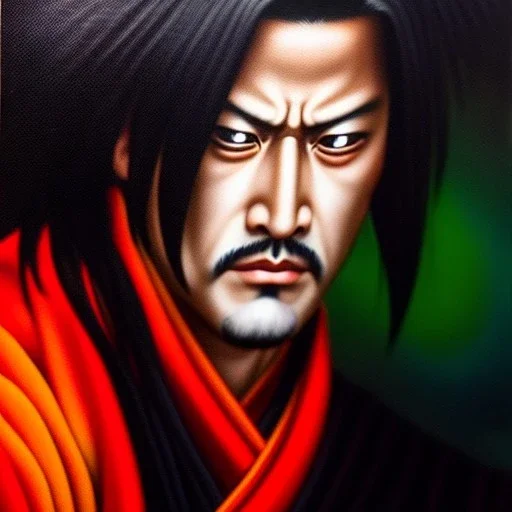 Ultra detailed fullbody Portrait in oil on canvas of Shizumaru Hisame (Samurai Shodown),intense stare,extremely detailed digital painting, extremely detailed face,crystal clear Big eyes,with full head inside portrait, mystical colors ,perfectly centered image, perfect composition, rim light, beautiful lighting,masterpiece,8k, stunning scene, raytracing, anatomically correct, in the style of robert e howard and Ken Kelley and Ohrai Noriyoshi and Simon Bisley and tomzj1