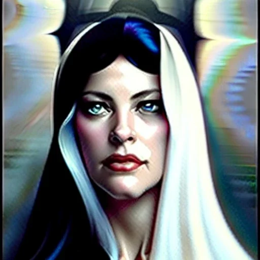 Epic Drawing of a Photorealistic dramatic hyperrealistic Liv Tyler,Crystal blue eyes arab ameera al taweel with black hair, white veil, elegant, by WLOP,Artgerm,Greg Rutkowski,Alphonse Mucha, Beautiful dynamic,shadows,Artstation,concept design art,Octane render,8K