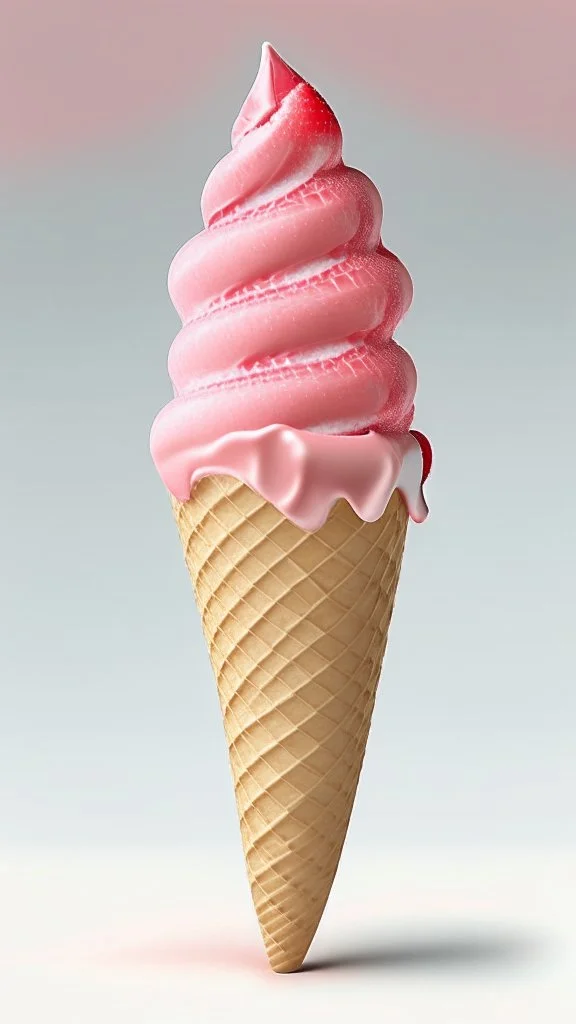 Strawberry Ice cream cone