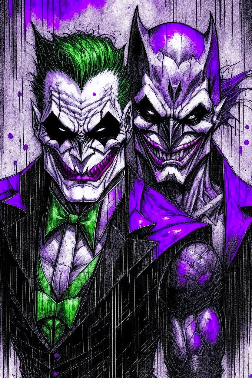 joker and batman grovvy art