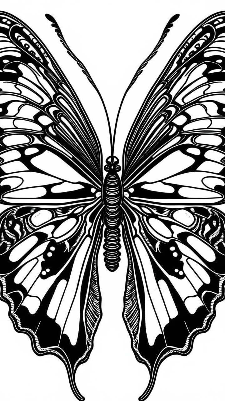 Black and white Butterfly clip art