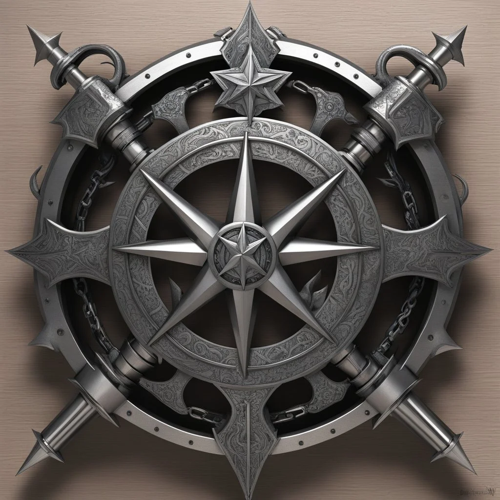 The Deicide, a weapon of immense power, forged in the depths of hell itself, brushed nickel. The double trigger system, a design that ignites the imagination. The grenade launcher, a destructive force to be reckoned with. And the pentagram, a symbol of ultimate power and darkness. The God Killer in hell, a story waiting to be told through art.