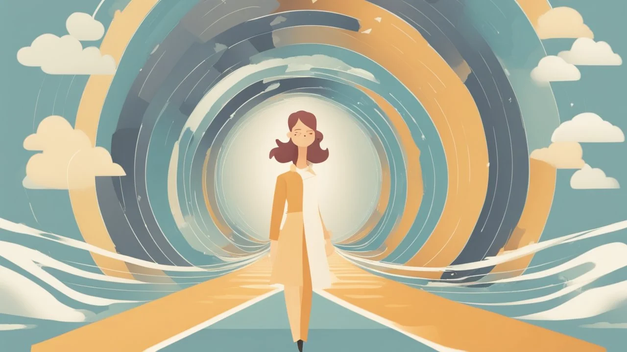 An image depicting a person radiating happiness and success in their professional field, reflecting the journey of discovering an ideal career path and personal and professional growth for a fulfilling and content professional life.