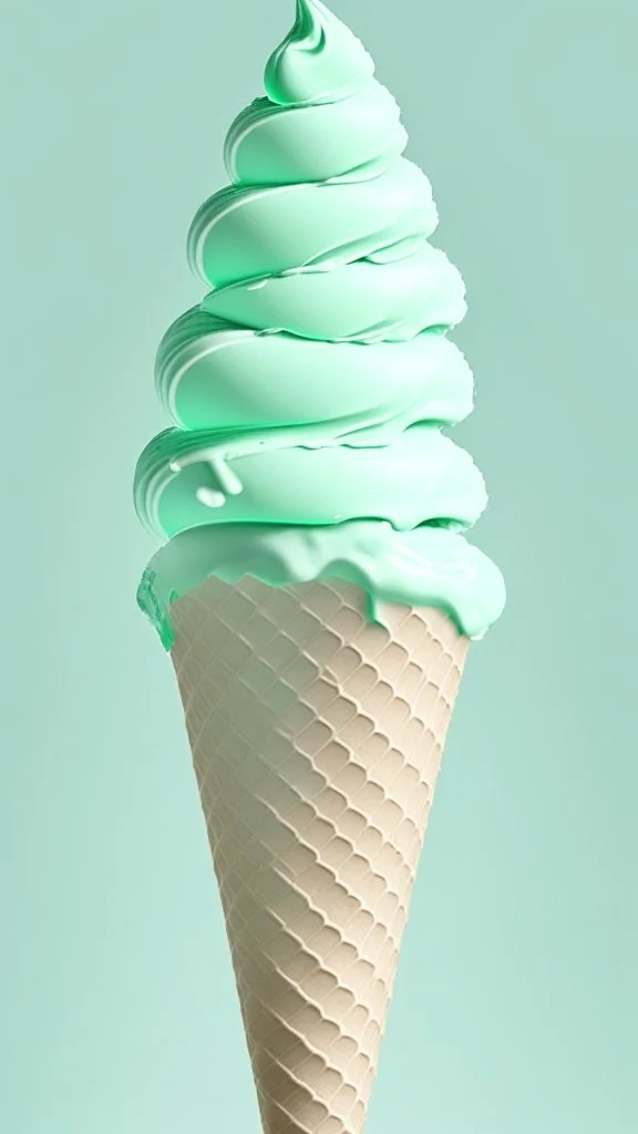 Mint Ice cream cone