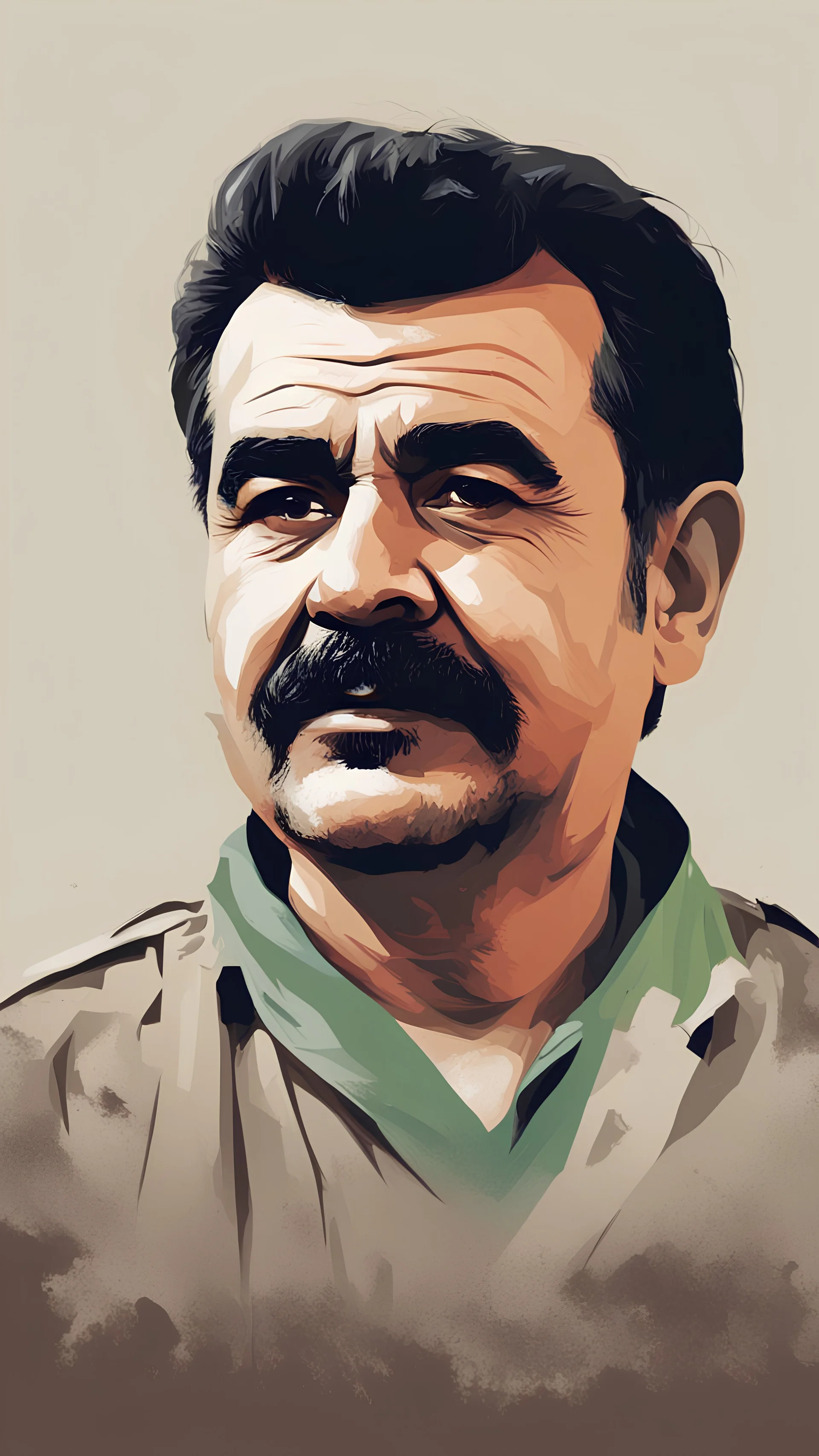 abdullah ocalan. عبداله اوجلان. Abdullah Öcalan. Vector, Kurdish. color. Digital painting, minimal