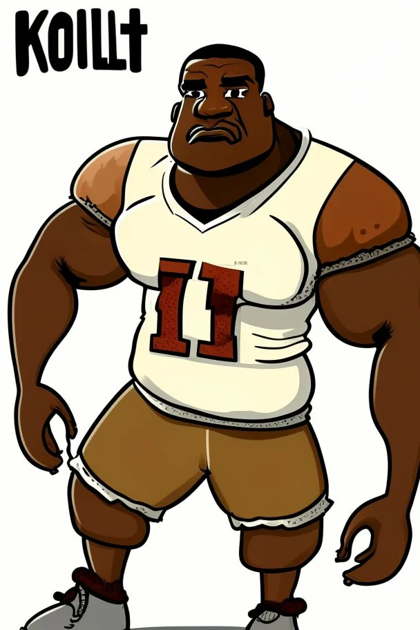 Kholit River Former football player cartoon 2d