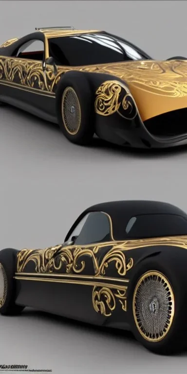 realistic Baroque car design