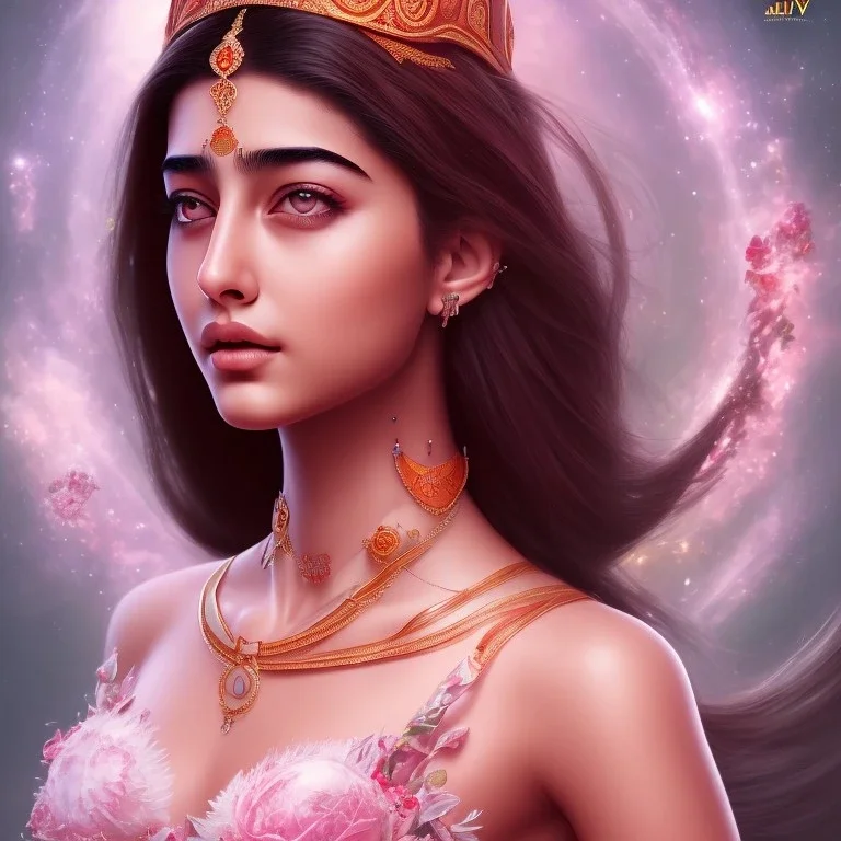 ananya pandey, hot rose goddess, by Mahmoud Sai,