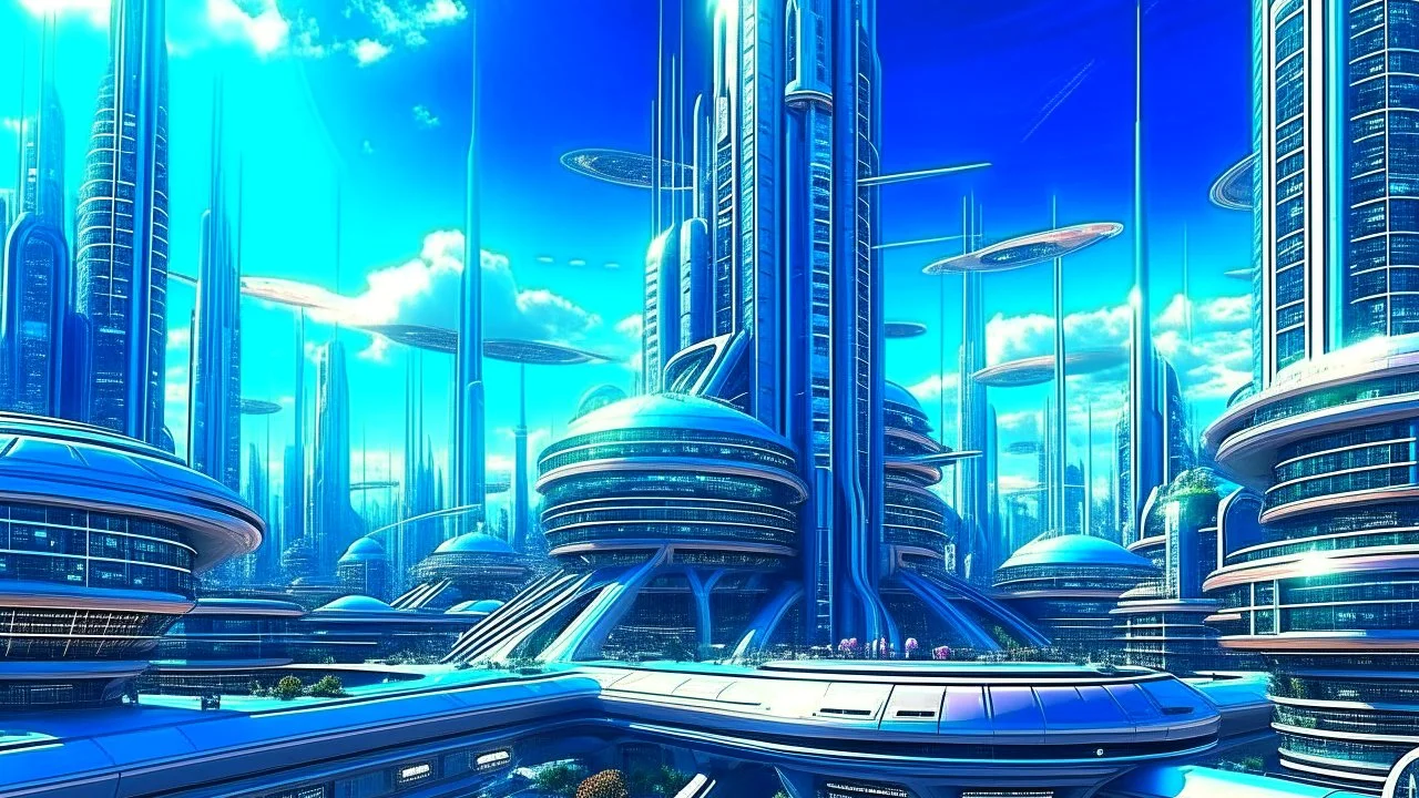 suggestive futuristic city