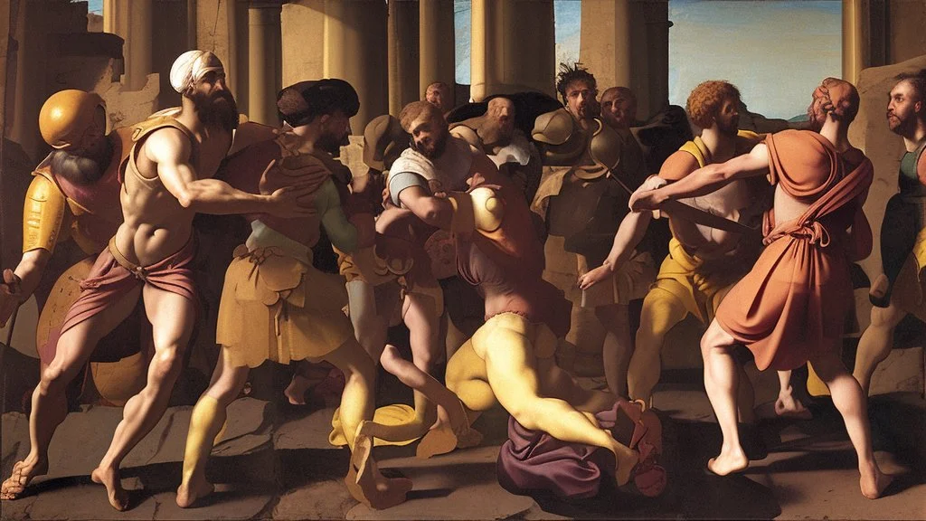 Odysseus steals palladium by pontormo