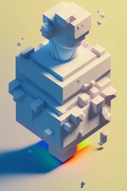 full length isometric clean art NFT, soft lighting, soft pastel gradients, high definition, 3d icon clay render, blender 3d