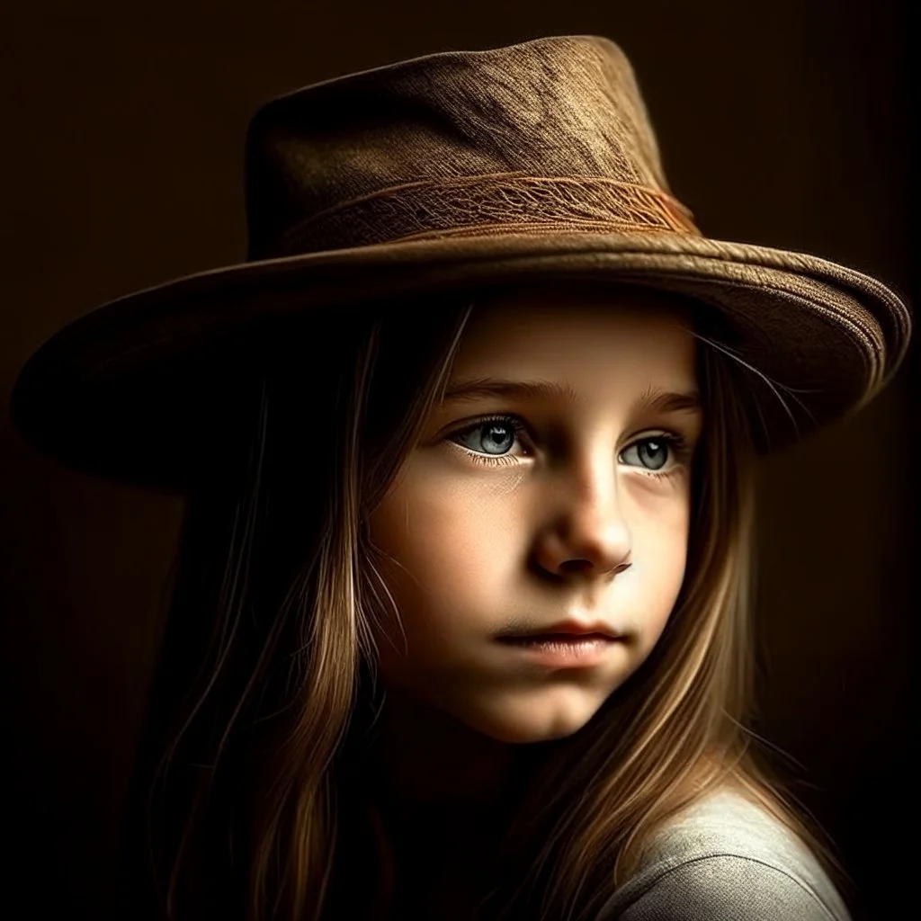 girl with a hat