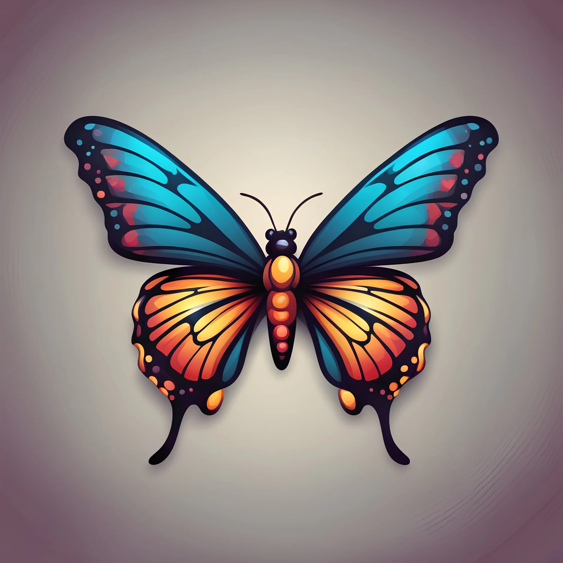 Vector butterfly insect icon