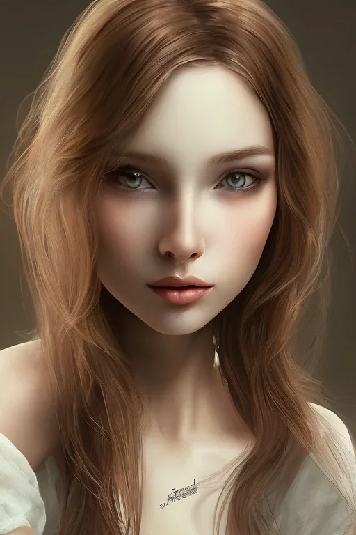 Jeune femme fine, cheveux roux raides, petit nez, yeux vert foncé, lèvres fines, traits fins, ultra réaliste, 4k.