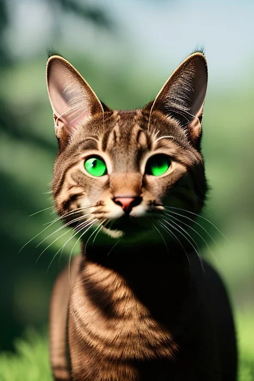 Clear focus,High resolution,High quality,druid, Blonde long hair, green eyes, cat ears, Realistic, intricate details, insanely detailed, forest background