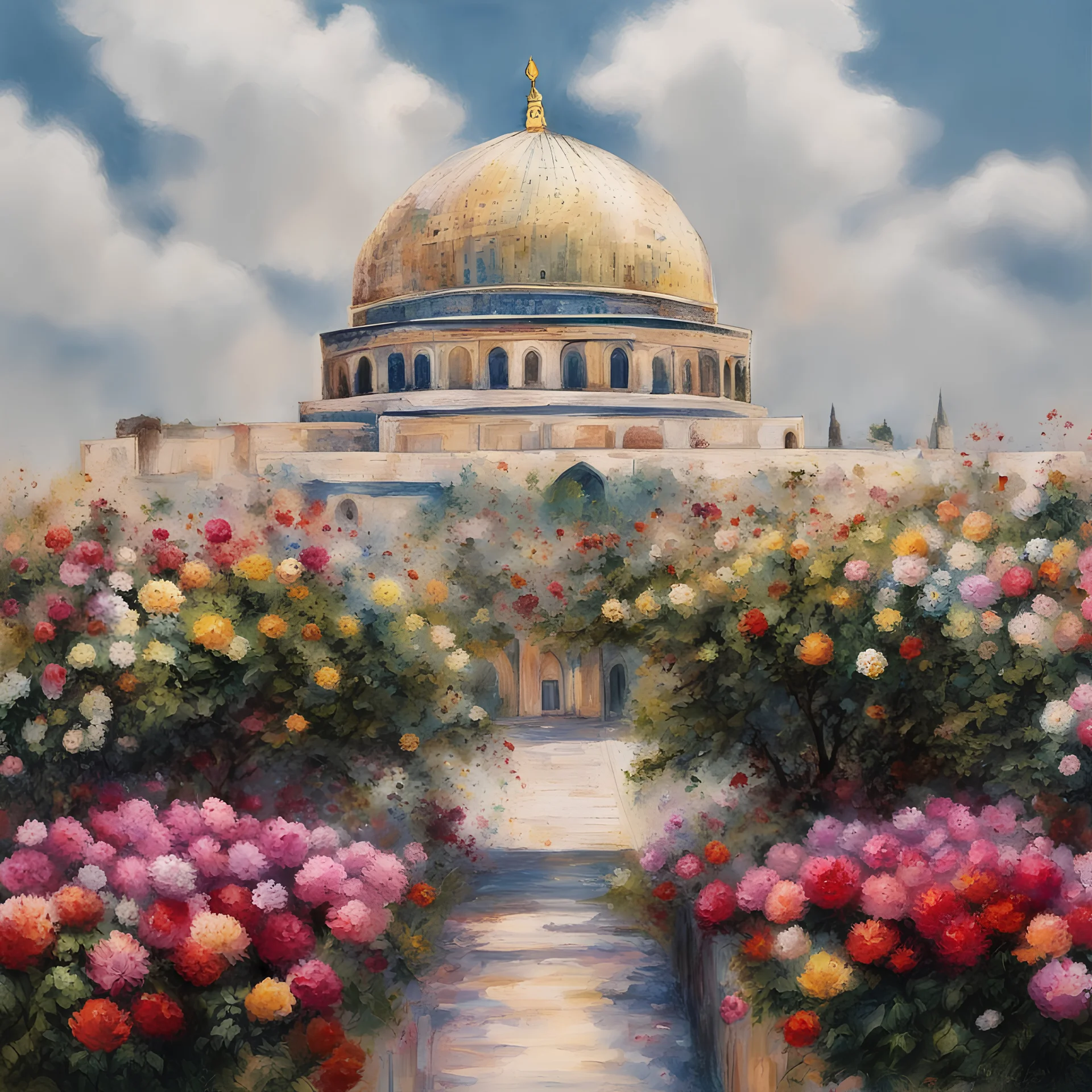 dome of the rock victory heaven flowers