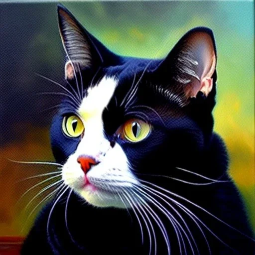 portrait of beautiful Cat painting by Brom , oil on canvas, cinematic composition, extreme detail,fit full head inside picture