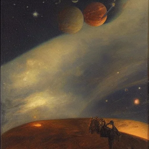 Louis Philippe Crepin, space, stars, planets