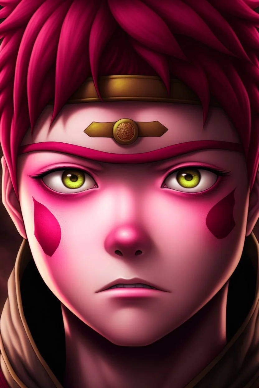 Portrait of gaara, from Naruto anime