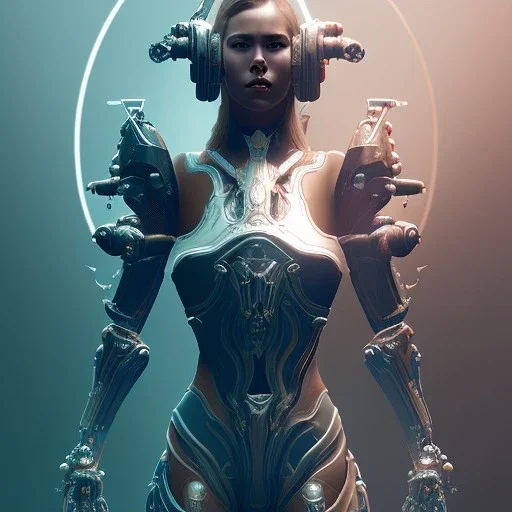 photo of a very very very very very very detailed cyborg assassin girl on a space ship, warframe armor, scifi, professionally color graded, interesting angle, sharp focus, 8 k high definition, insanely detailed, intricate, innocent, art by stanley lau and artgerm and h. r. giger