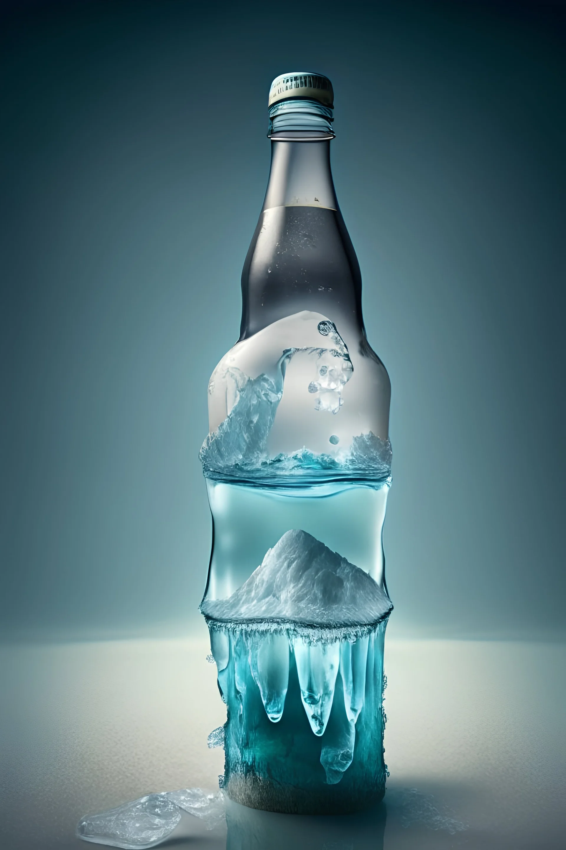 BOTTLE WITH ICEBERG