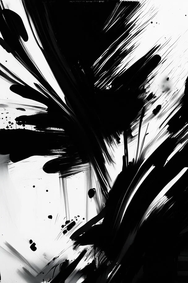 art background, brush strokes, black white