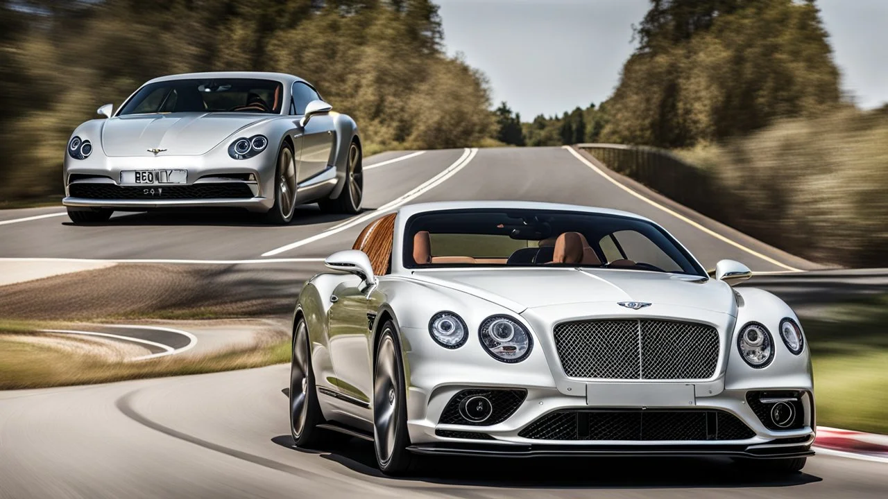 A luxurious (((fusion of a bentley and porsche))), its sleek contours and opulent details blending seamlessly together