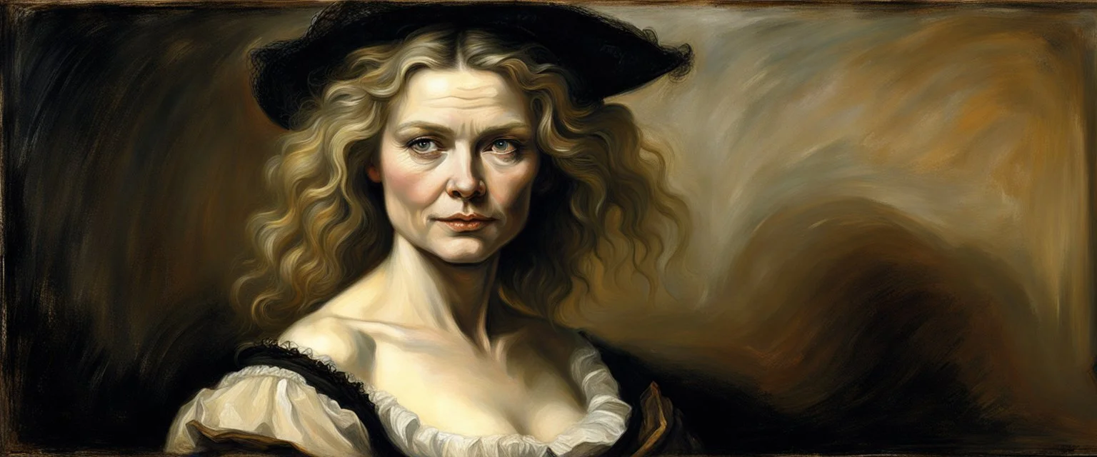 Michelle Pfeiffer painted by Rembrandt