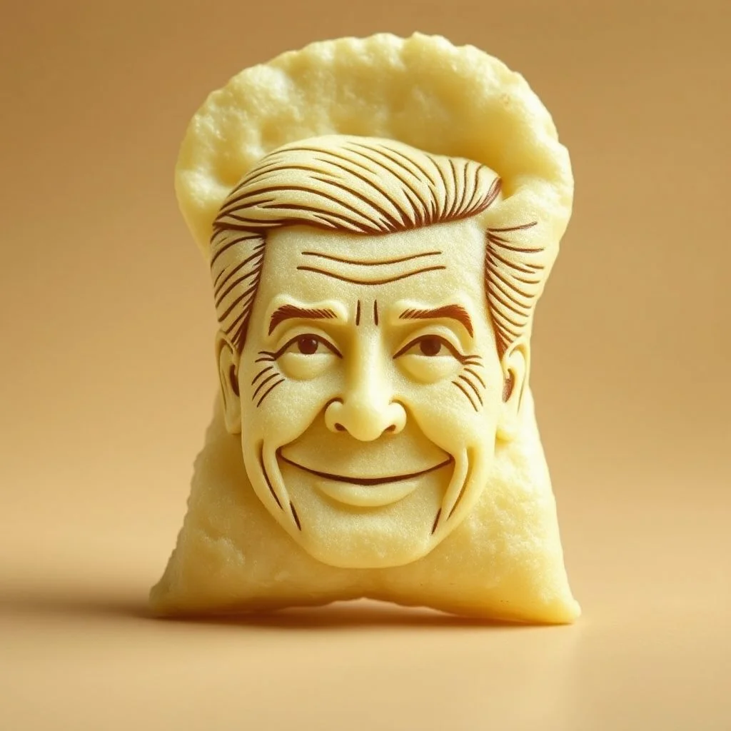potato chip that looks like a face of Ronald Regan