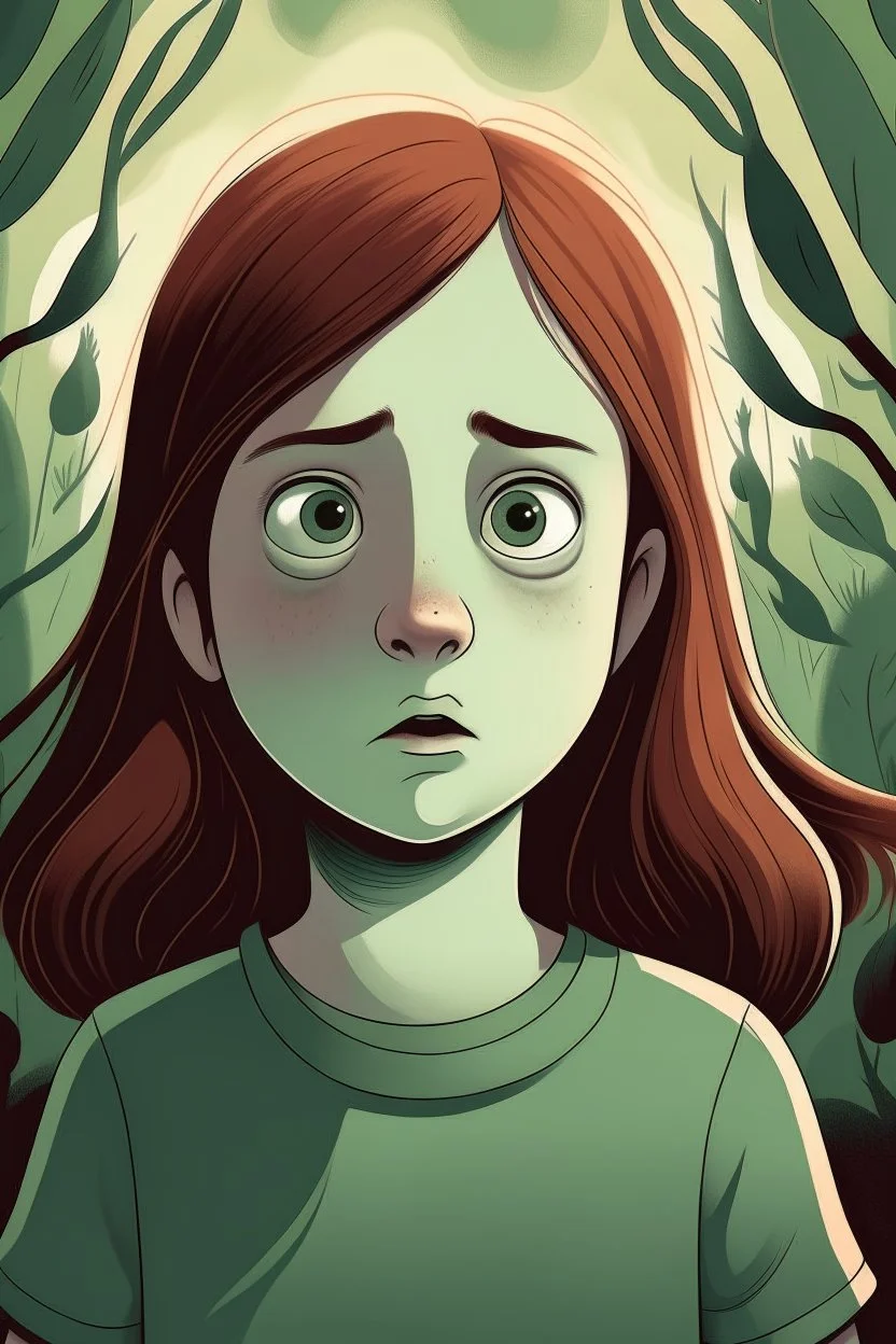 anksiyetesi olan bir kızımın yaşamını anlatan bir animasyon filminin afişi