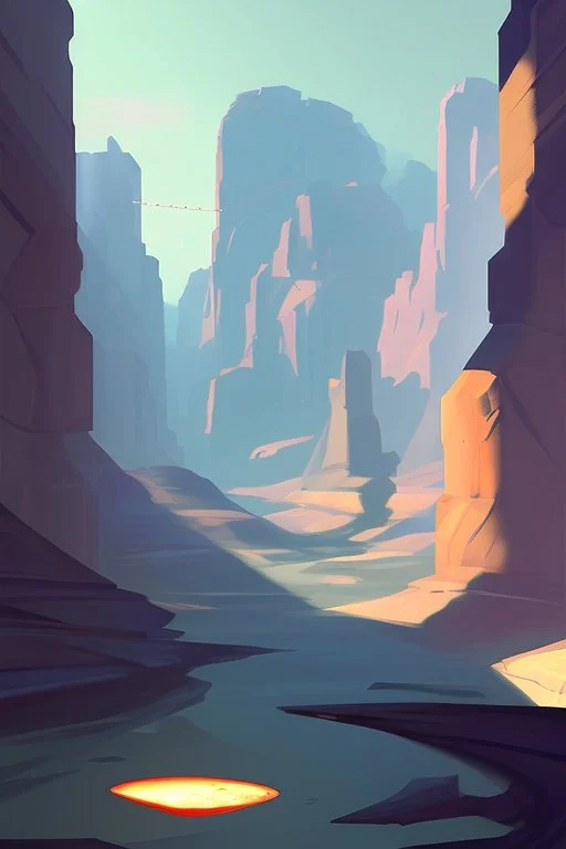 canyon sci fi stylized arcane