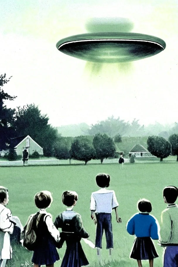 school kids see ufo 1966 in color