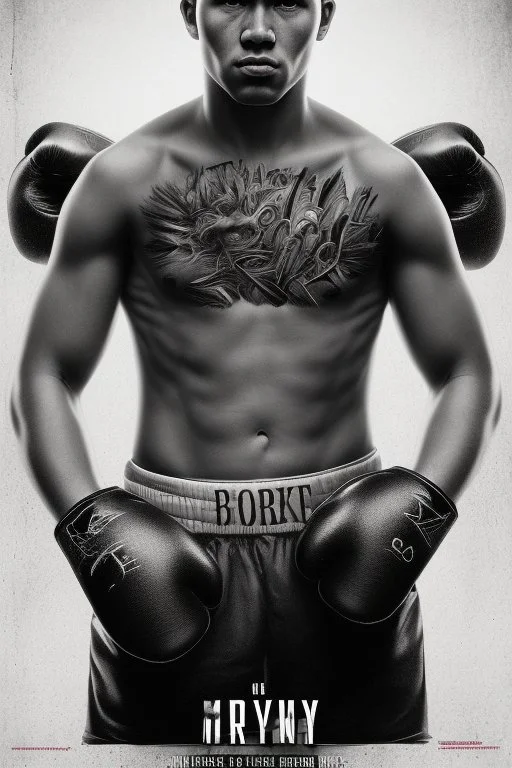 Here's the book cover design reflecting the journey of a young, ex-boxer fighting immigrant with a heavy past and long path of challenges. The design captures his hopeful spirit amidst adversity, portrayed in a modern setting with a black and white color scheme that adds depth and emotion to his character.