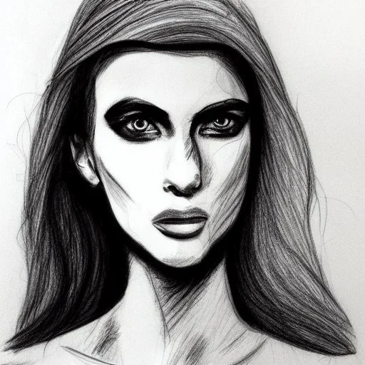 Drawing sketches Supermodel