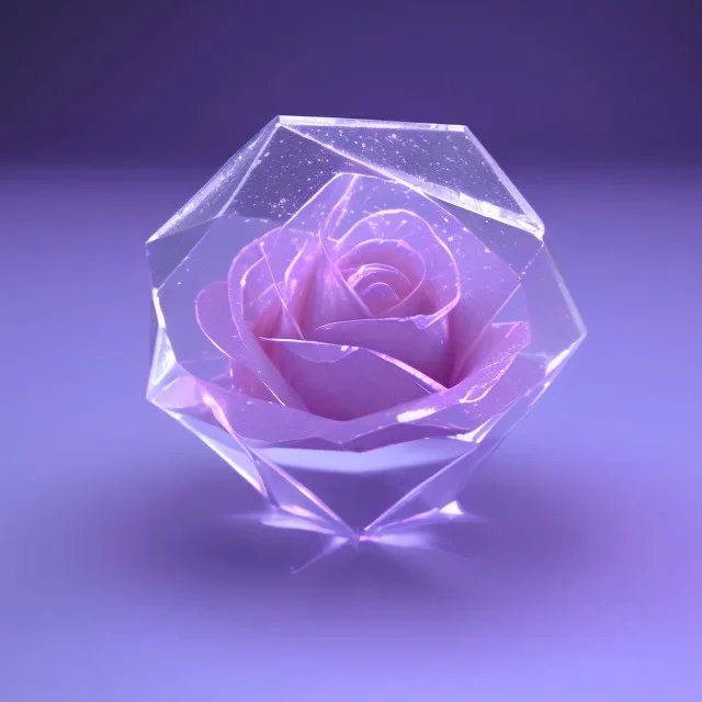 transparent crystal rose