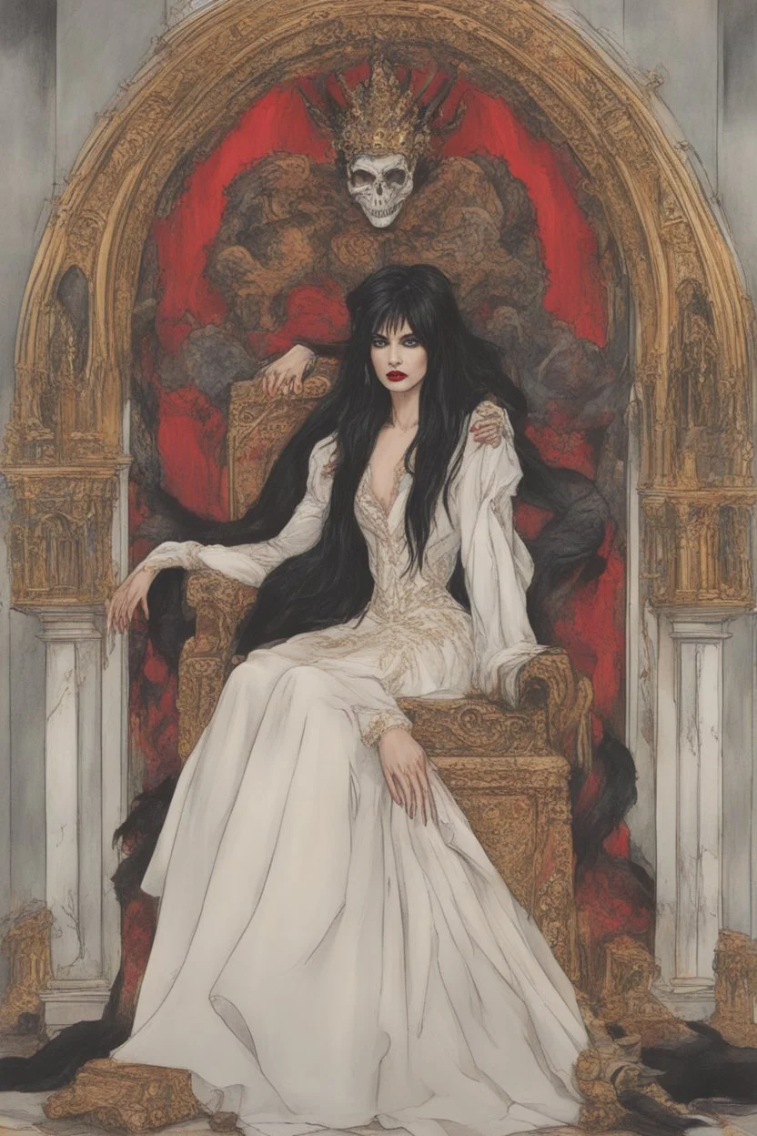 Vampire queen on her throne