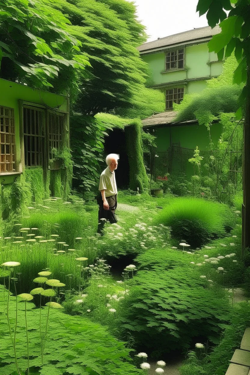 Former, working in the feeled , greenery,