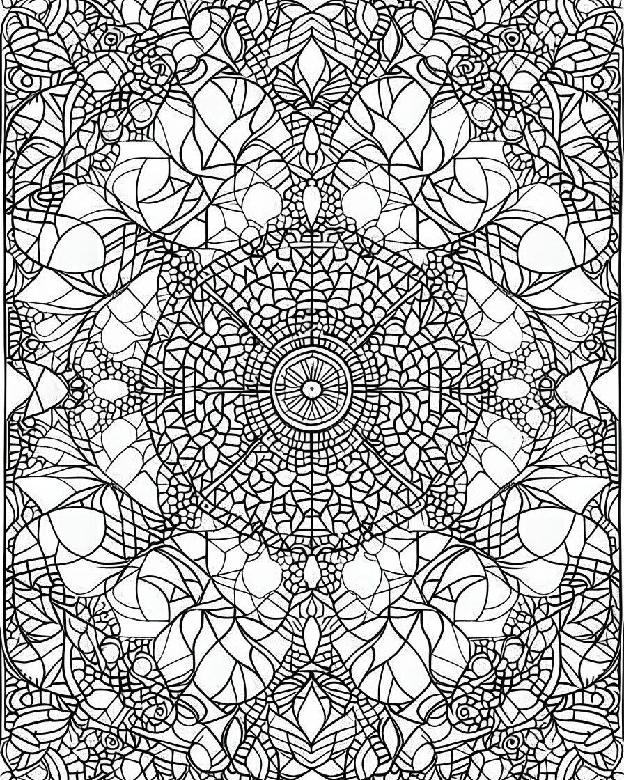 Mosaic Coloring Pages,no black color