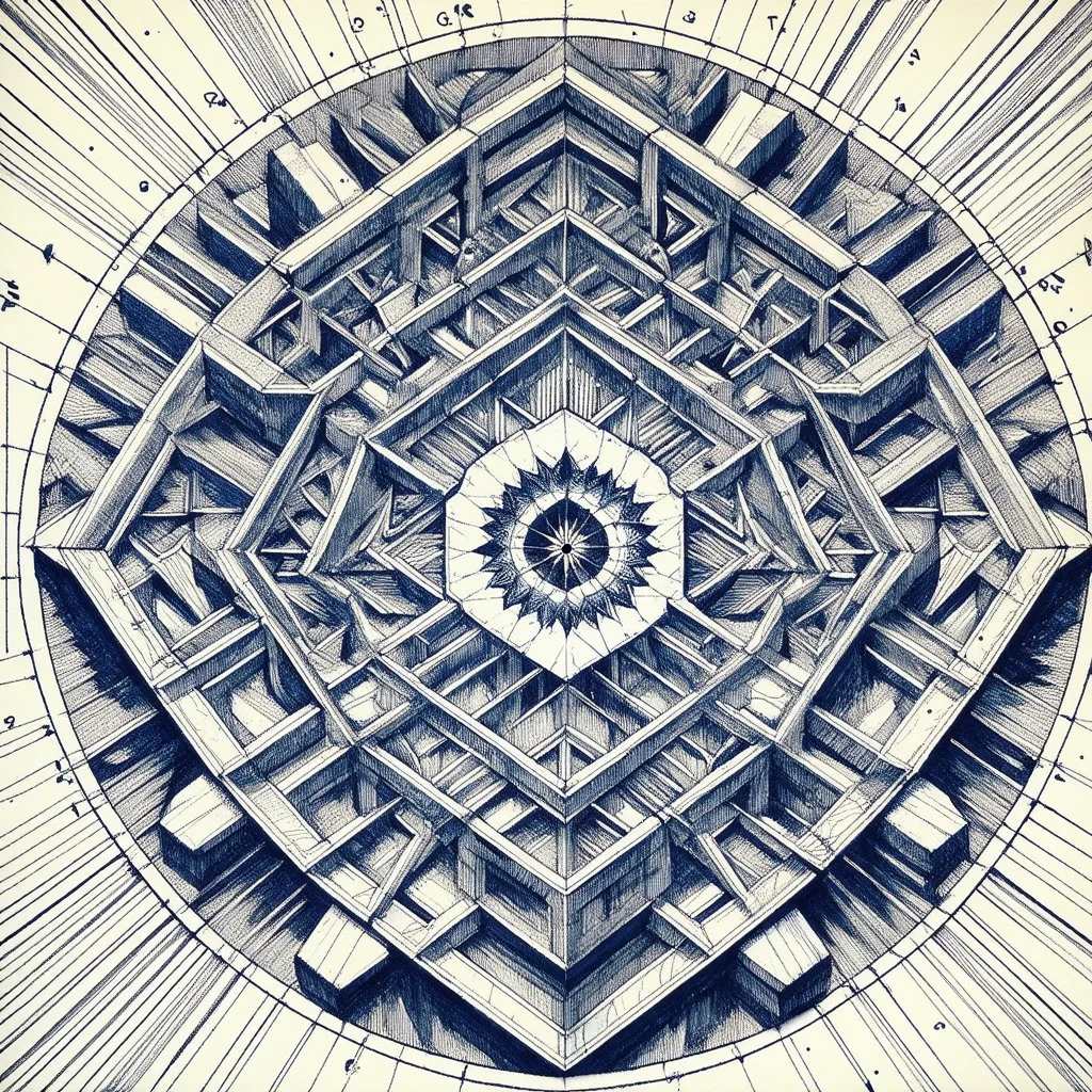 correct the geometry and make intricate patterns in the ink detailing instead of random shapes