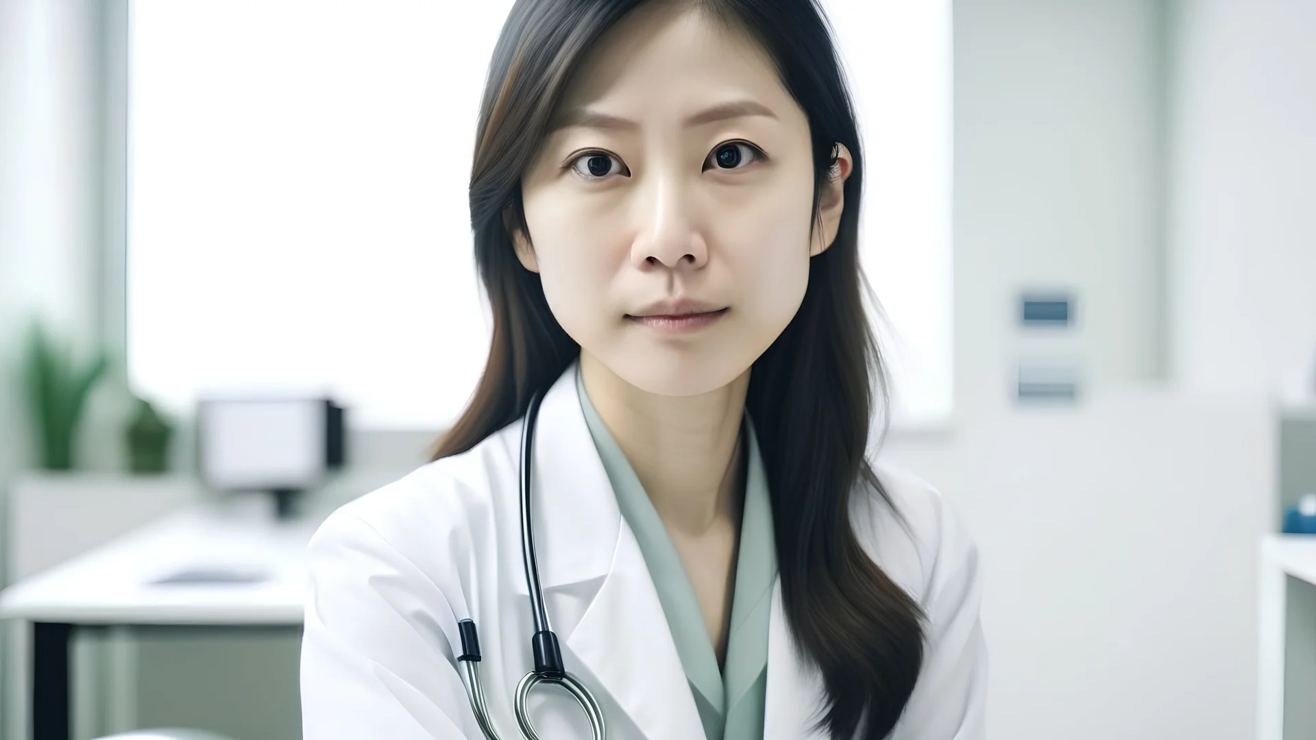 asian lady at a doctors office