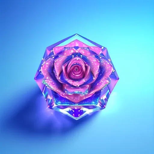 transparent multicolor crystal rose highly detailed, glowing,Insanely detailed photograph of an elaborate beautiful fantasy art album cover art 4K 64 megapixels 8K resolution HDR Greek shiny space colours jewelry celestial hair eyes light