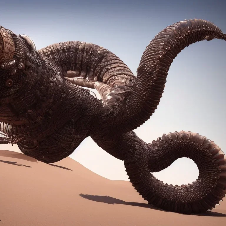 8k alien dune spaceship sandworm monkey steampunk