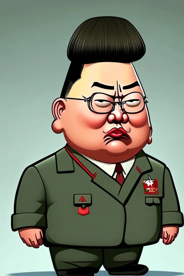 Kim Jong UnSupreme Leader of North Korea cartoon 2d