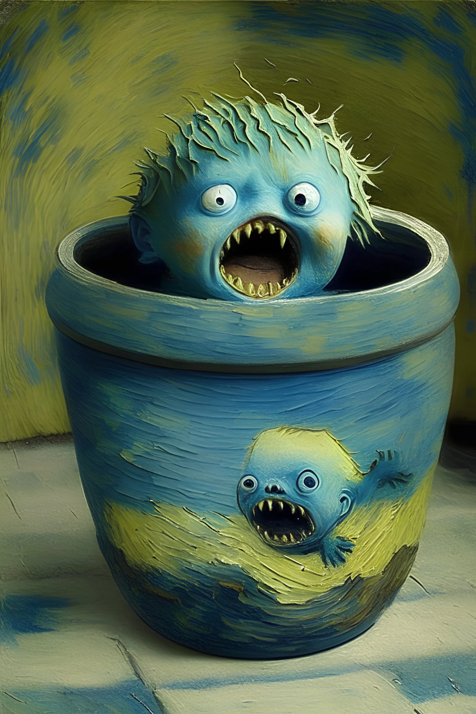 baby monsters pot by Van Gogh