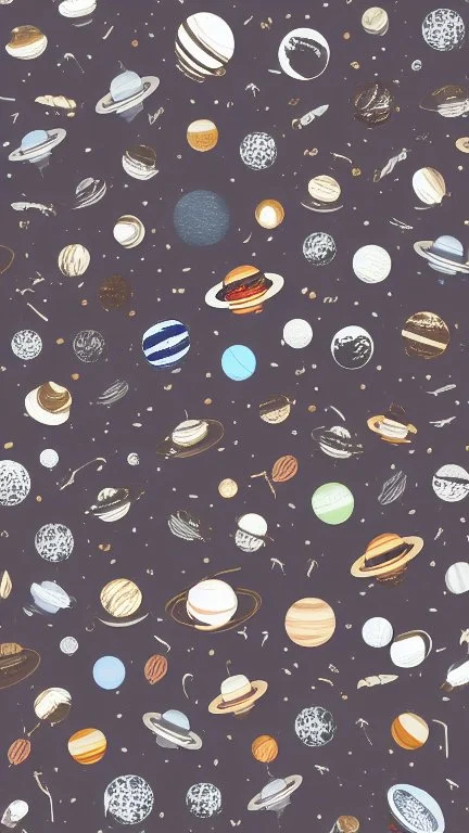 Coffee in outer space, behind which are planets, galaxies and spaceships, negative space, realistic